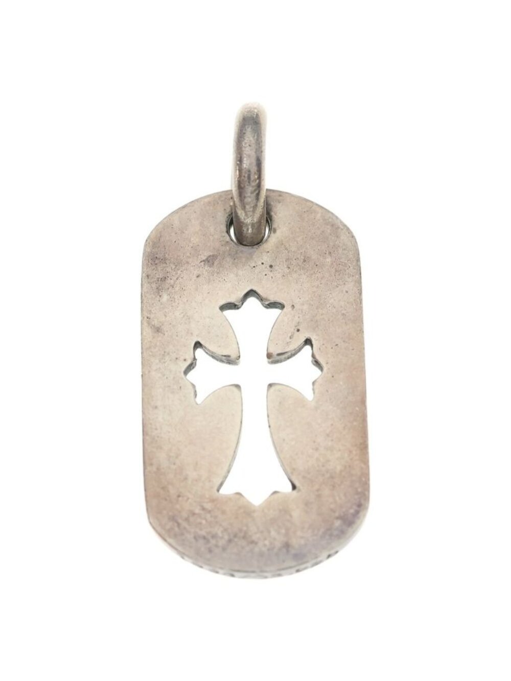 Chrome Hearts D Tag CO Cutout Cross Dog Tag Small Necklace Top